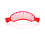 Food-grade plastic banana slicer with ergonomic handle for safe cutting.