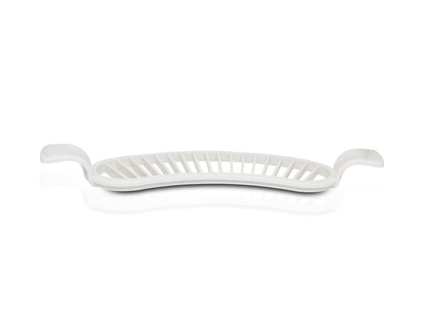 Convenient plastic banana cutter, a handy kitchen tool for fruit prep.