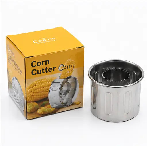 Smartclick Corn Cutter – Stainless Steel Corn Kernel Stripper with Hand Protector 2 pcs