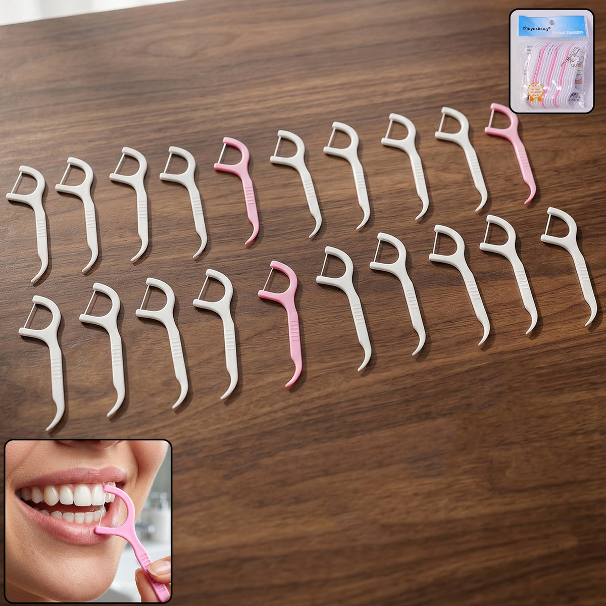 Dental floss picks oral care set Main image