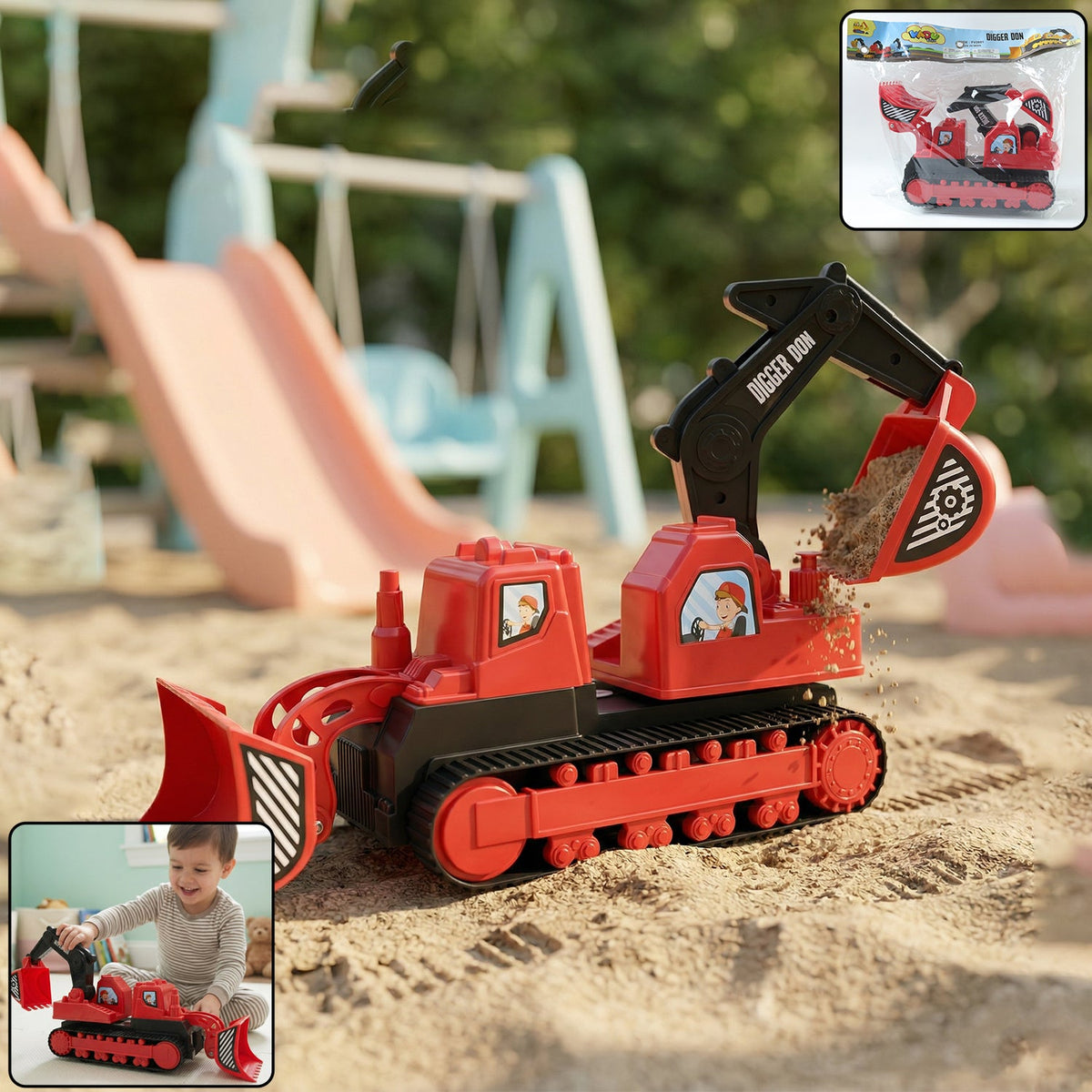 Digger Don construction toy truck with realistic design Main image