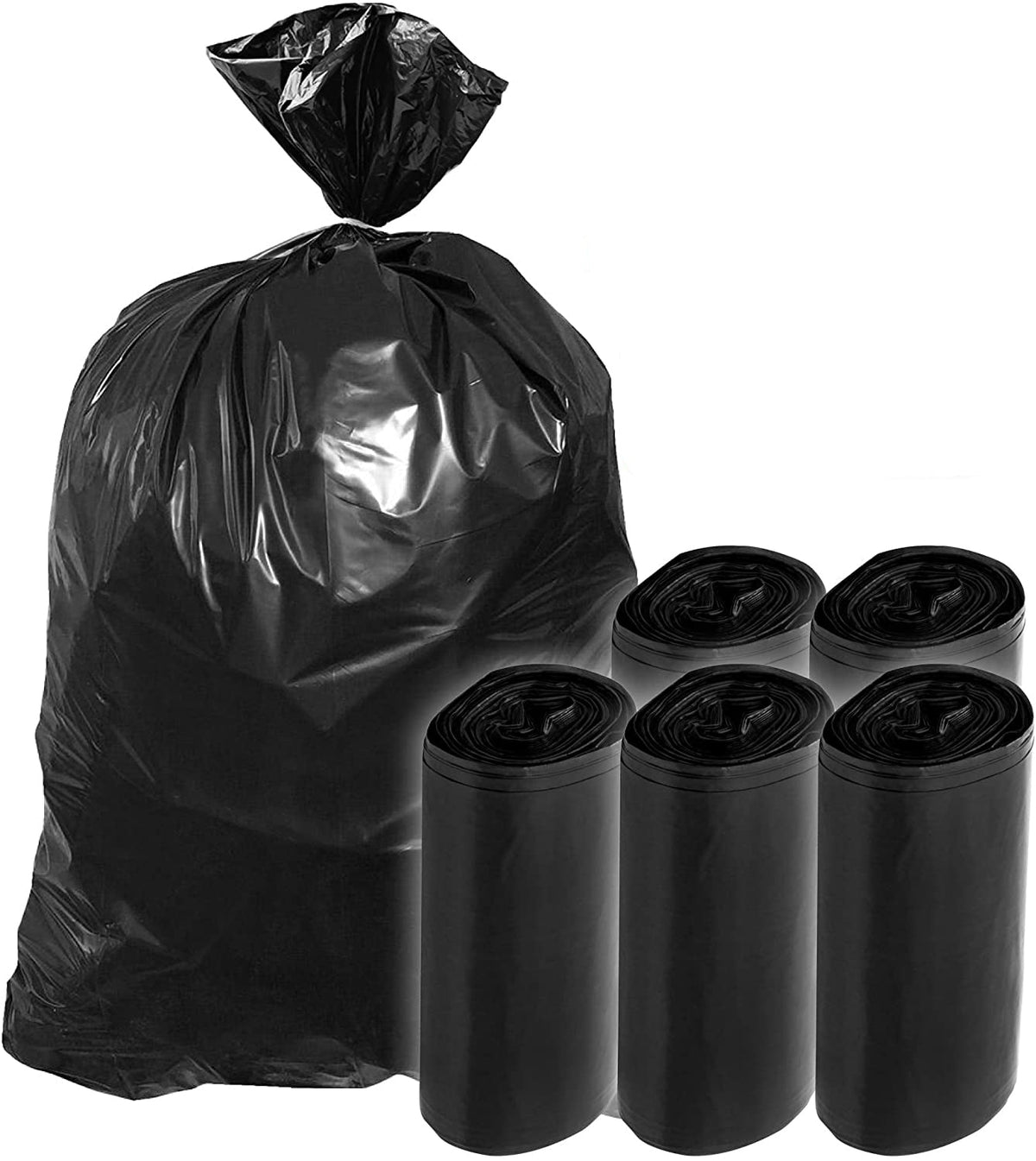 Single eco-friendly trash bag in use showing durability Main image
