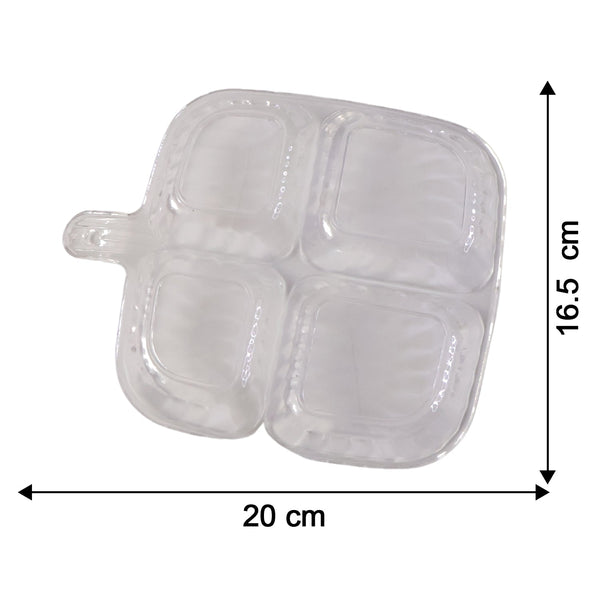 Serving tray showing measurement dimensions of 20cm length and 17cm width