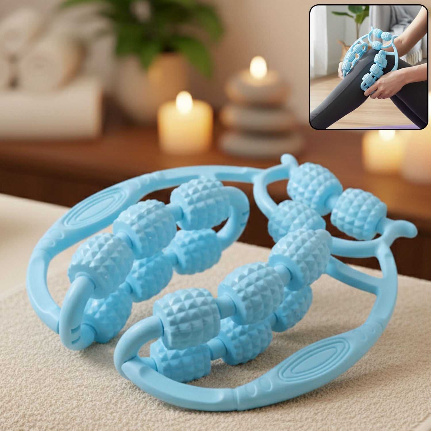 Double Wheel Muscle Massager – Deep Tissue Pain Relief Roller Secondary image