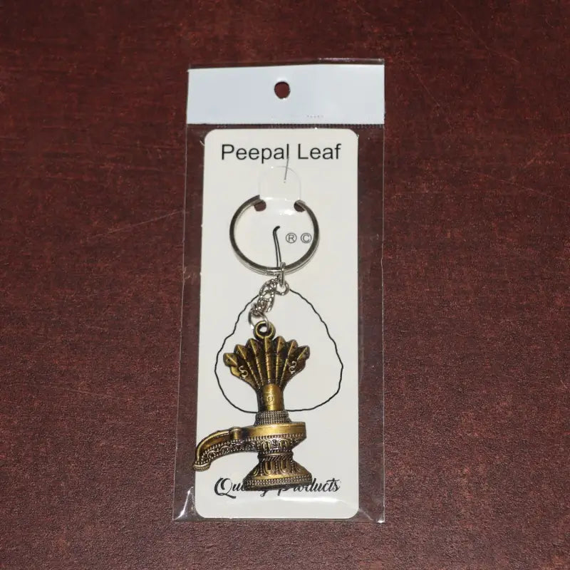 Lord Shiva Shivaling Metal Keychain – Trishul & Shivalinga Design Spiritual Key Ring for Devotees