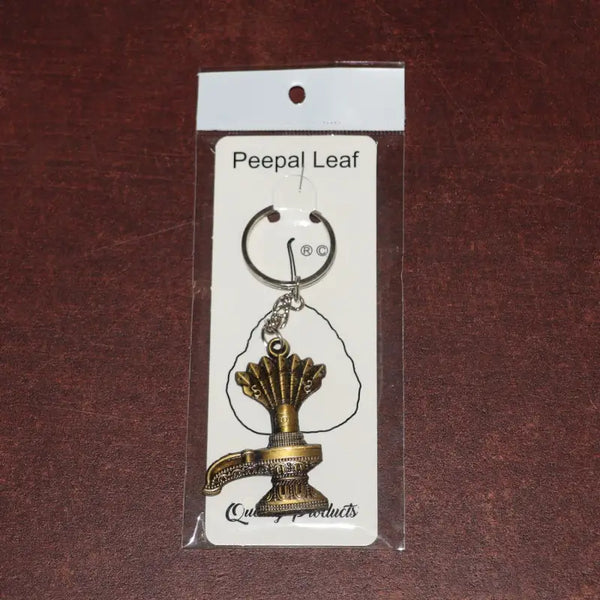 Lord Shiva Shivaling Metal Keychain – Trishul & Shivalinga Design Spiritual Key Ring for Devotees