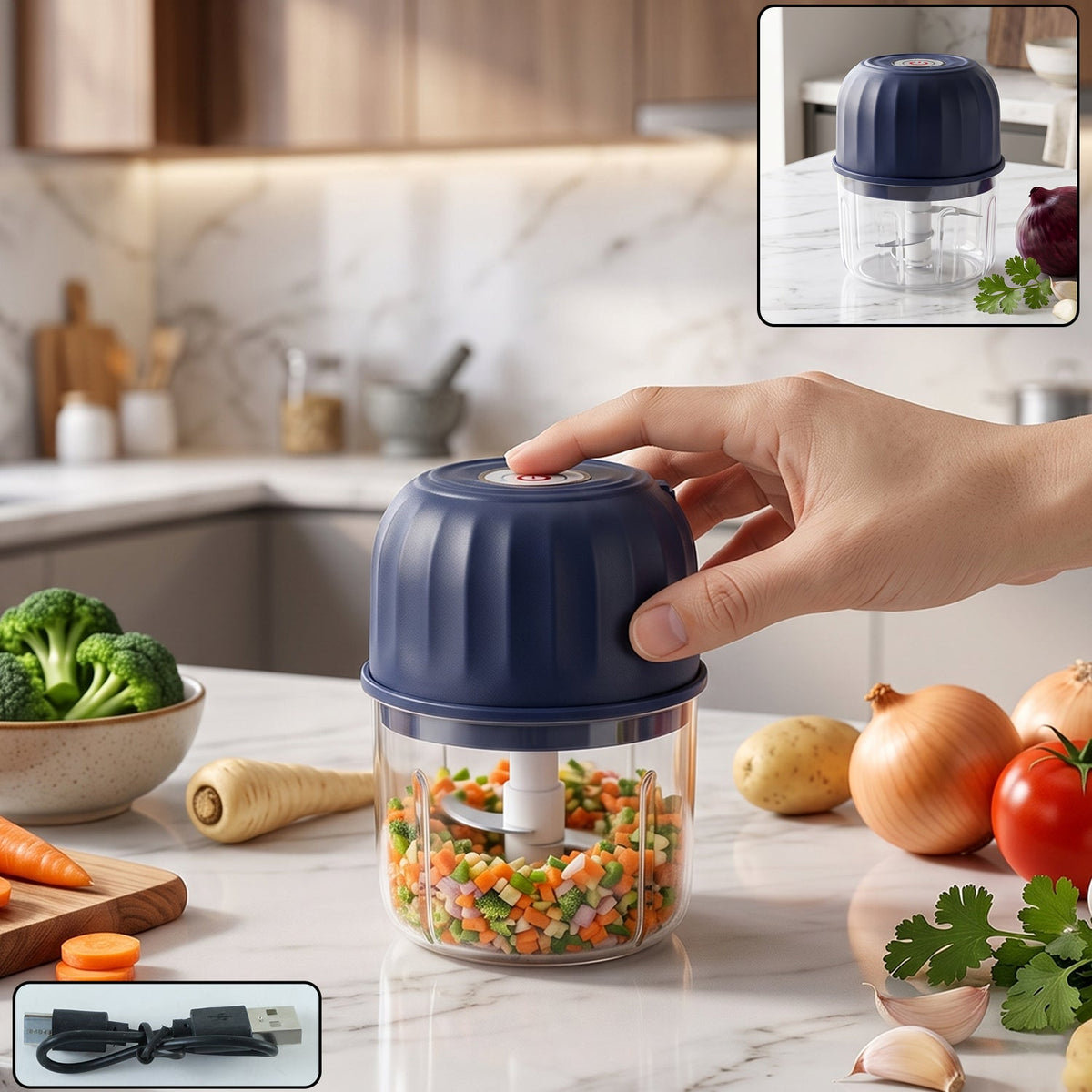 USB electric mini food chopper Main image