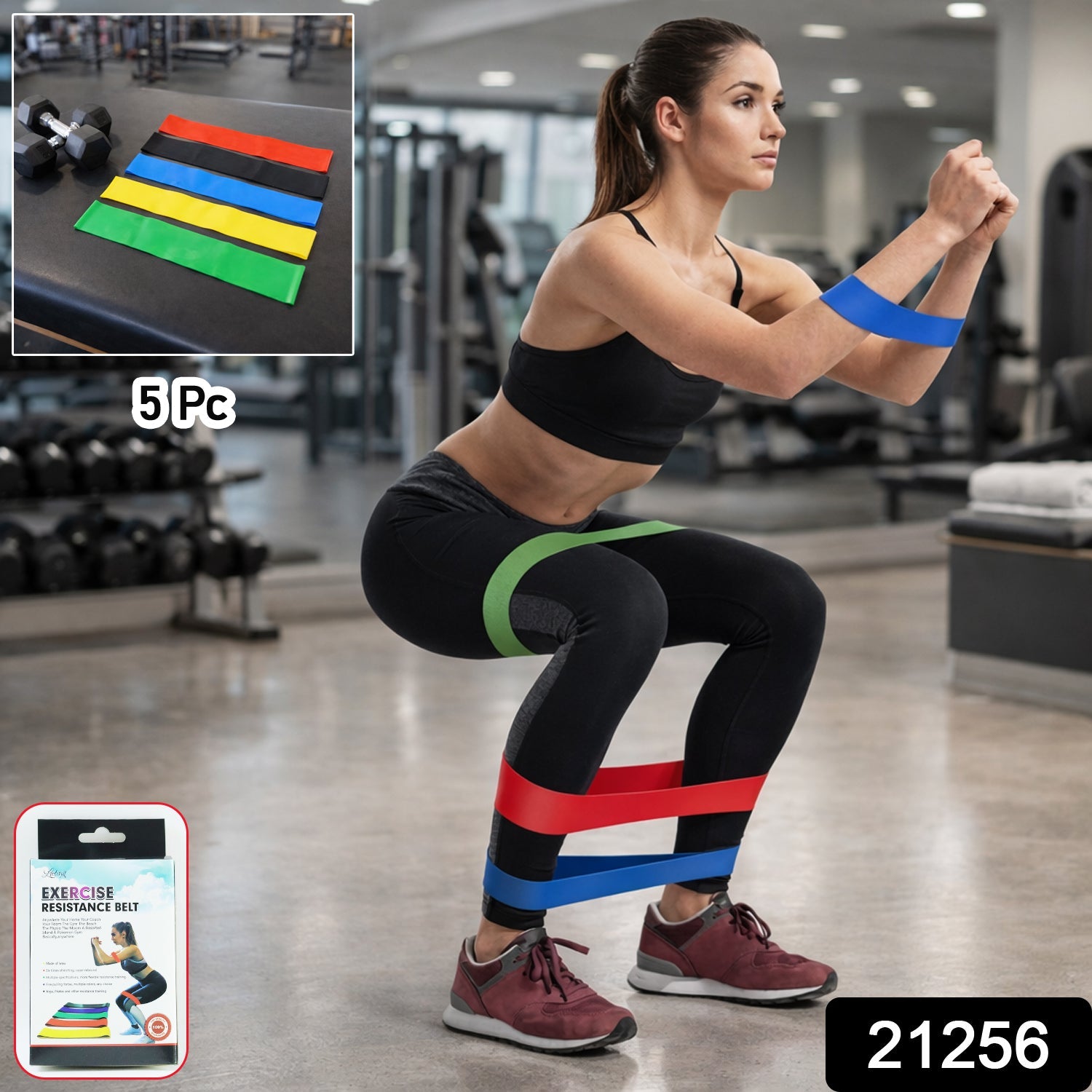 Elastic Resistance Exercise Bands – Full Body Workout Set for Home Secondary image