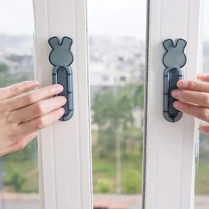 Cartoon Animal Door Stopper Set – Cute Wall Protector & Door Handle Guard for Home