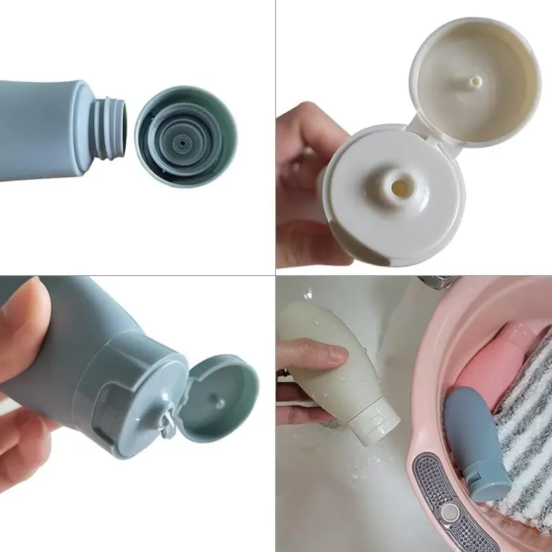 3 Pcs Travel Bottle Set 60 ML – Portable Refillable Travel Containers for Shampoo, Lotion & Toiletries