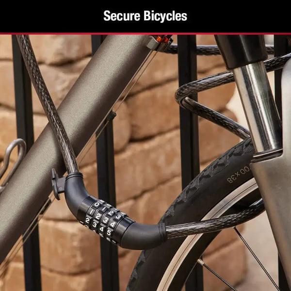 Heavy Duty Multi-Purpose Plastic Combination Lock for Helmet, Bicycles, and More