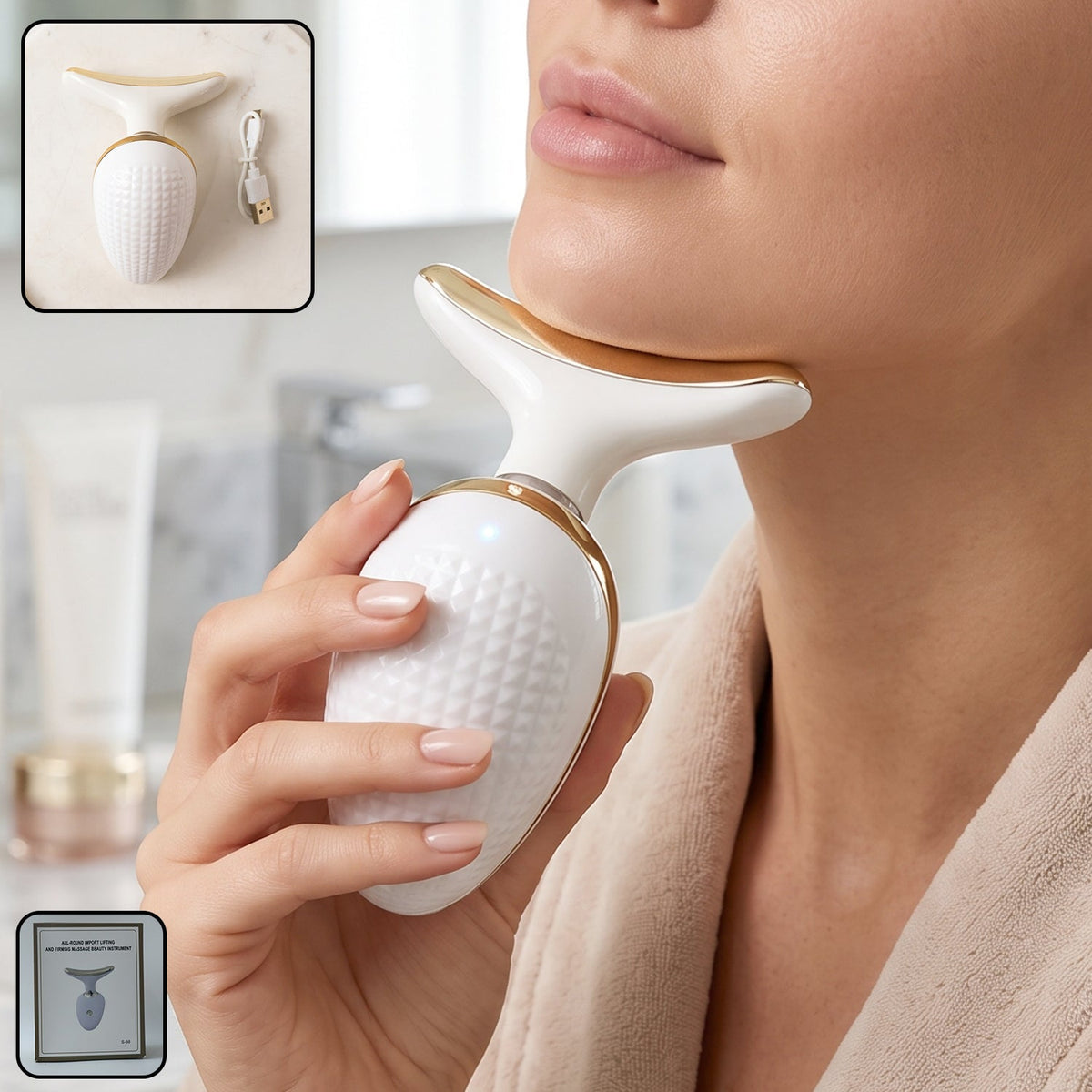 Electric Neck and Face Massager Lifting Firming Skin Care Beauty Device (1 Pc) product image Main image