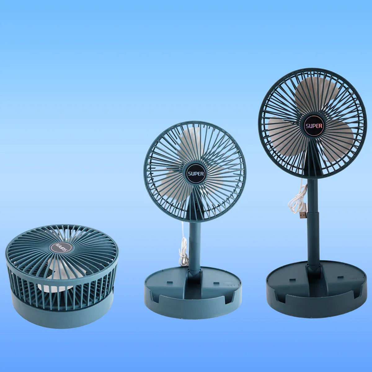 Foldable Mini USB Desk Fan with adjustable angle and quiet motor on white background Main image
