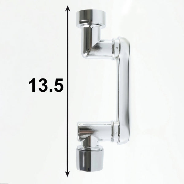 Adjustable faucet nozzle extender with 360-degree rotation