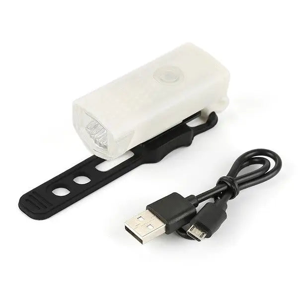 USB Rechargeable 400 Lumen Bicycle Front Headlight Cycle Light Set