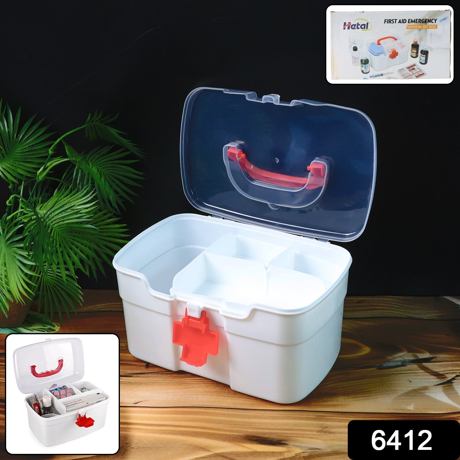 First Aid Box – Portable Medicine Storage with Tray | Organivo Secondary image