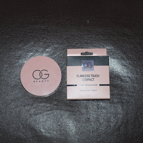 Packaging detail of OG Beauty Compact Powder in Brew shade
