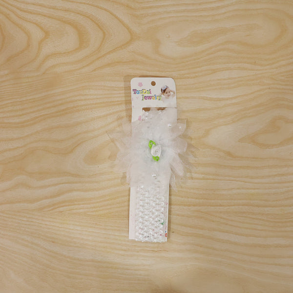 Baby headband with floral bow, perfect for parties and casual outings
