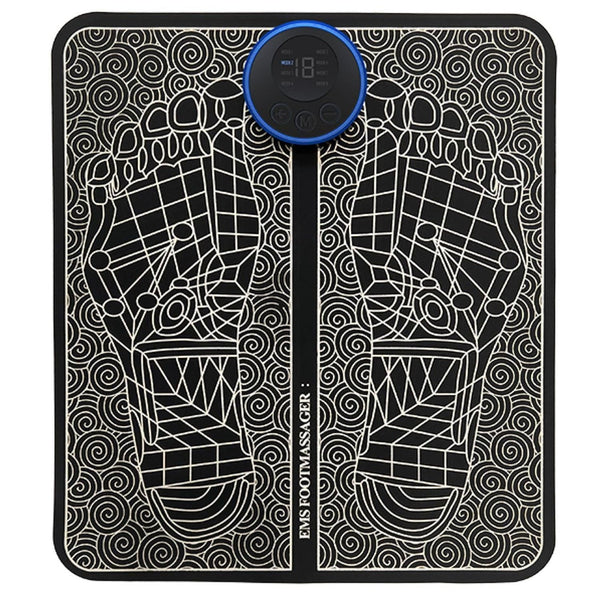 Foot EMS Pulse Massage Pad showing printed electrodes for comfort