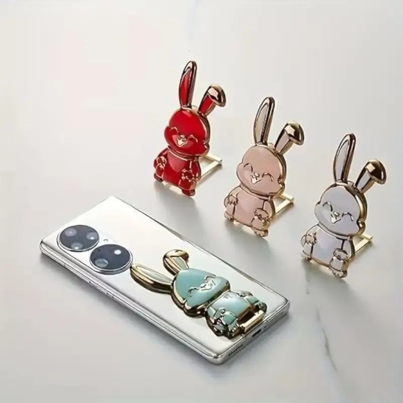 Cute Rabbit Mobile Phone Stand – Adorable Bunny Desk Holder for Smartphone & Tabletop Use