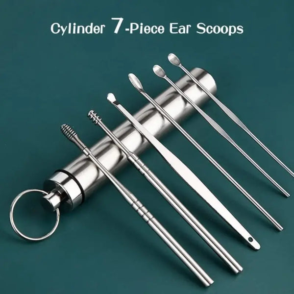 6 in 1 Ear Wax Cleaner Set – Stainless Steel Ear Cleaning Tools with Storage Case