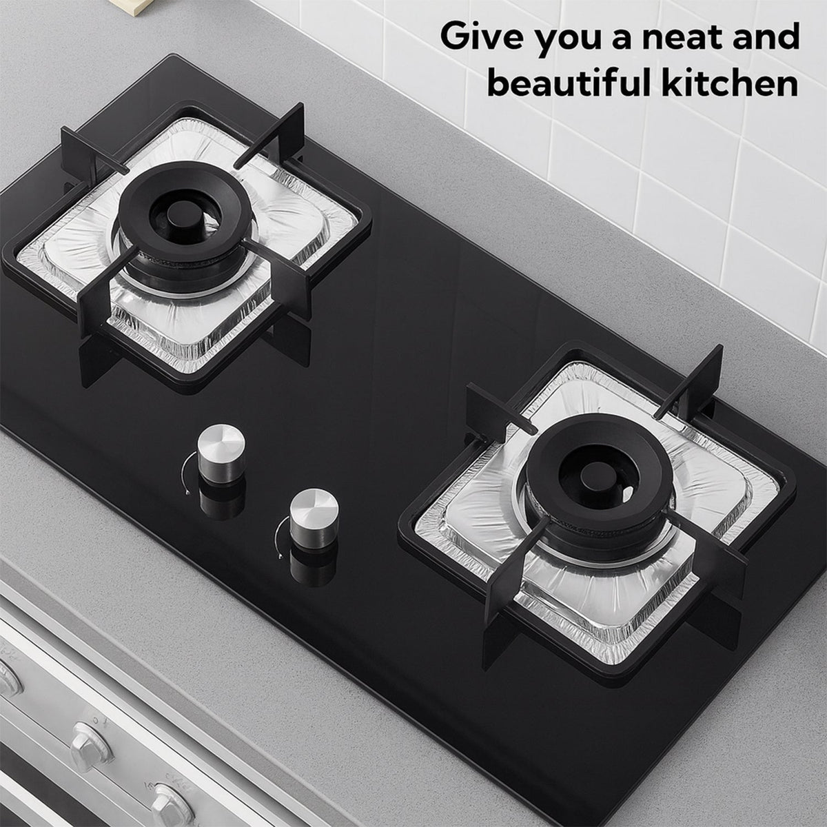 Aluminium gas stove protector cover for 23x23 cm burner Main image