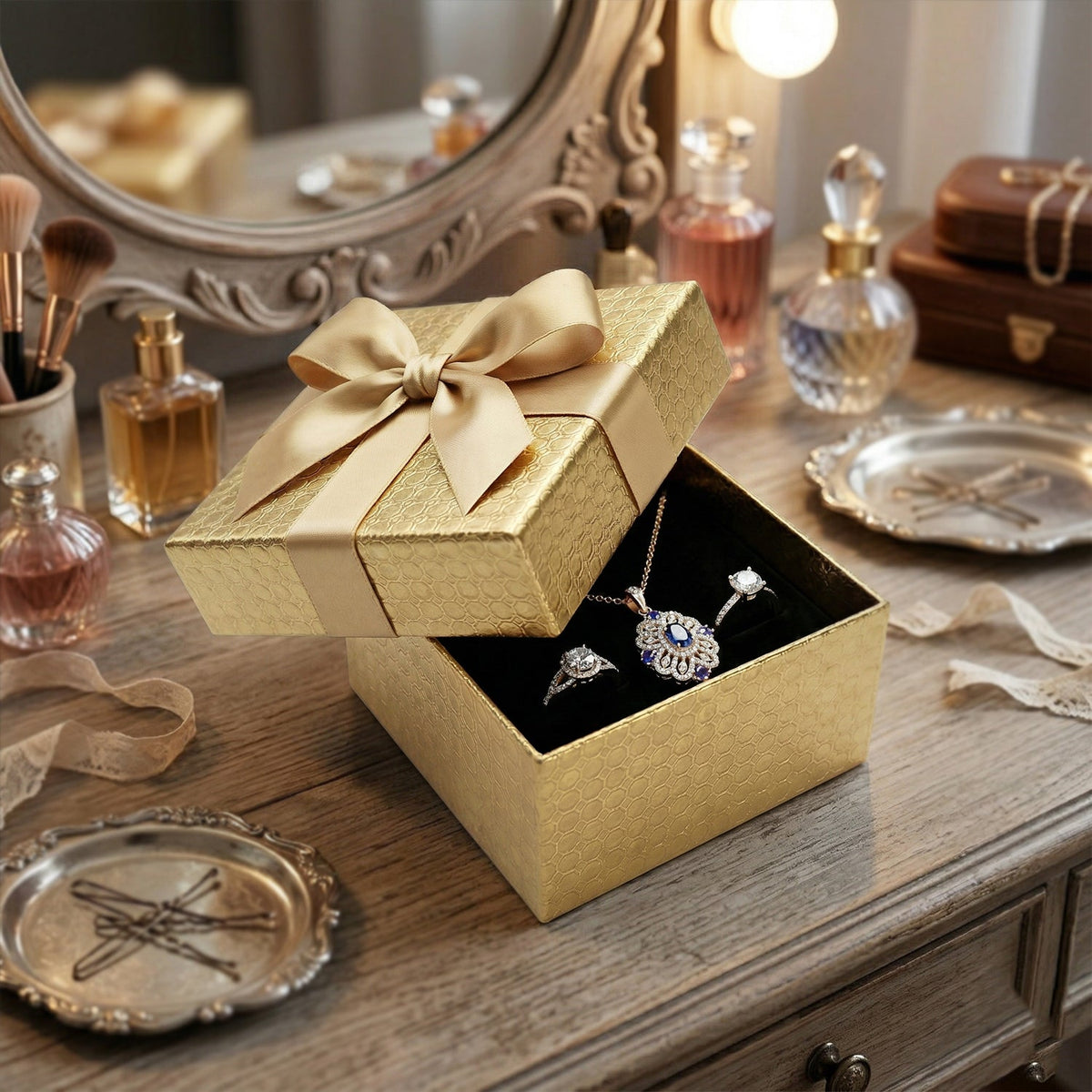 Elegant gift box with decorative ribbon suitable for special occasions Main image
