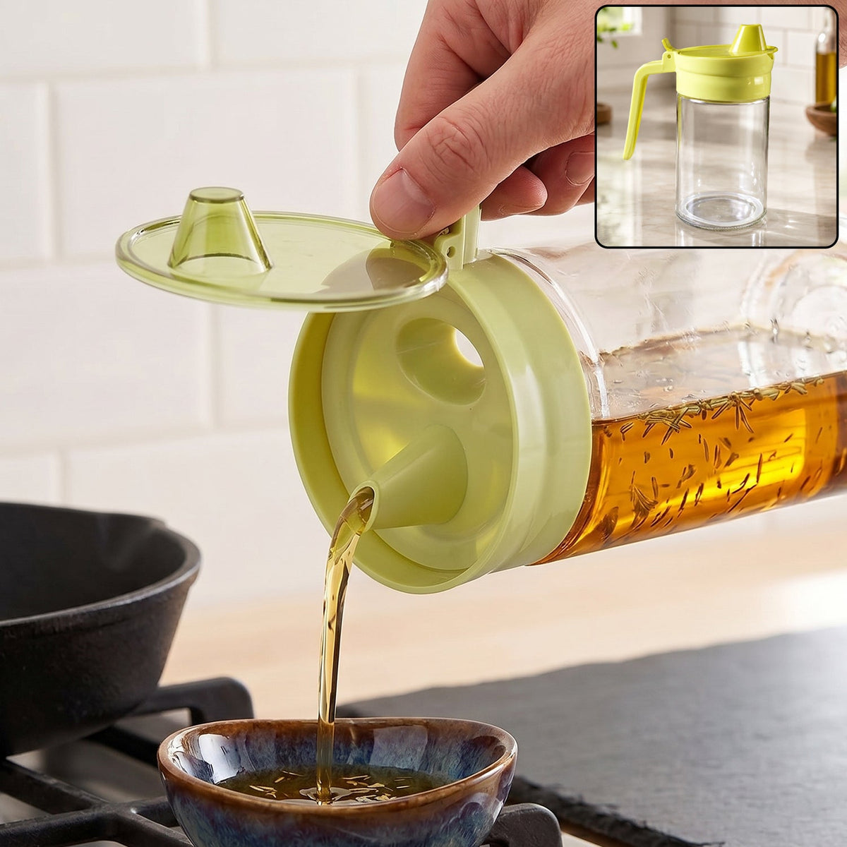 400ml glass oil dispenser bottle Main image