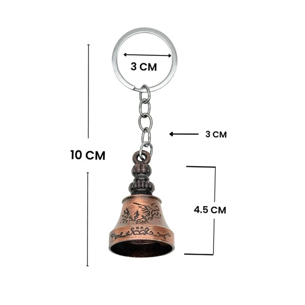 Compact metal bell shape keychain