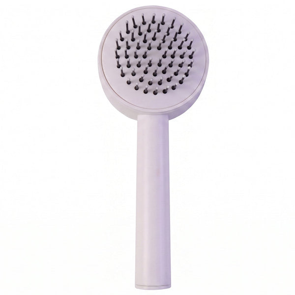 The air cushion brush gently massaging the scalp to stimulate blood circulation.