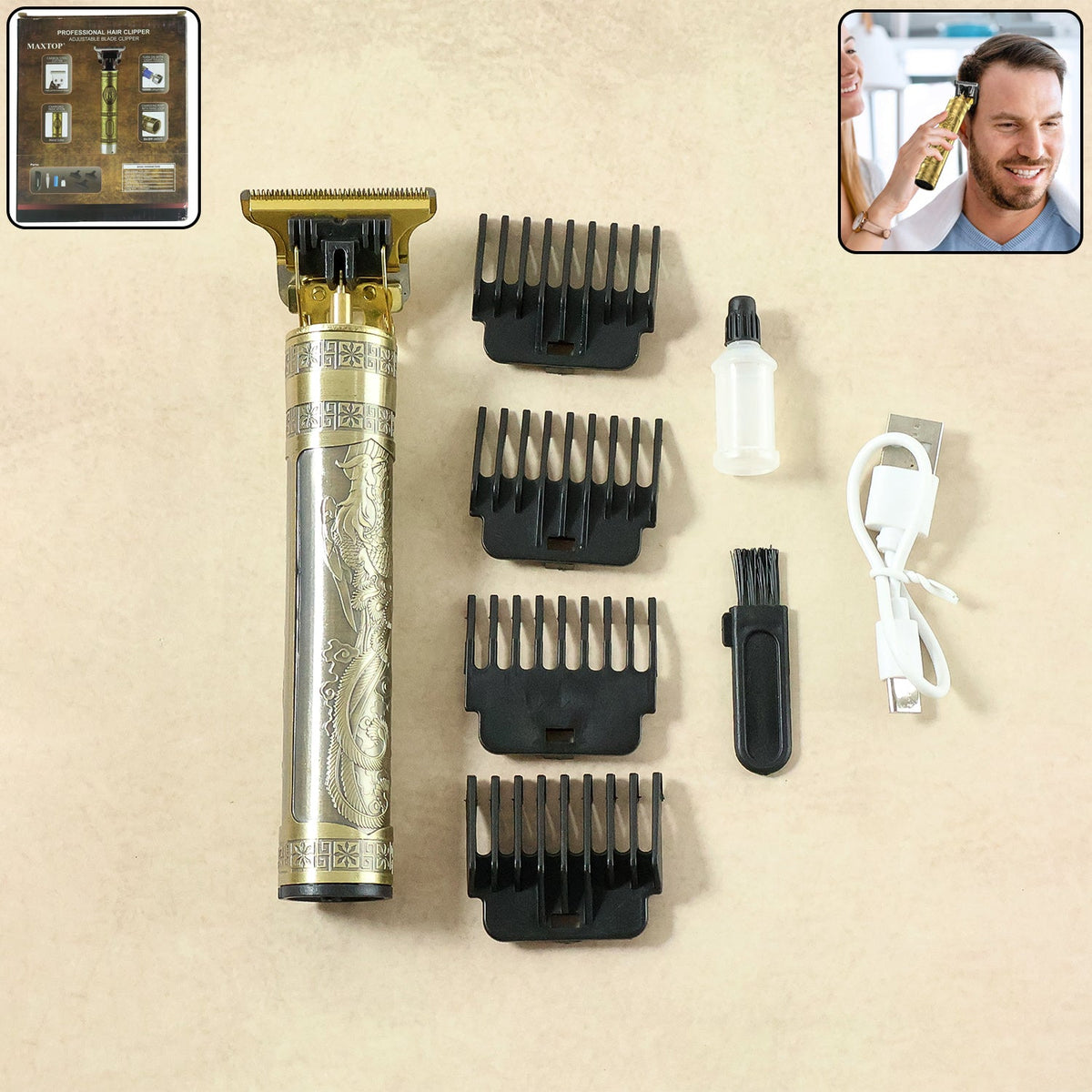Electric hair trimmer with precision blade for smooth grooming Main image