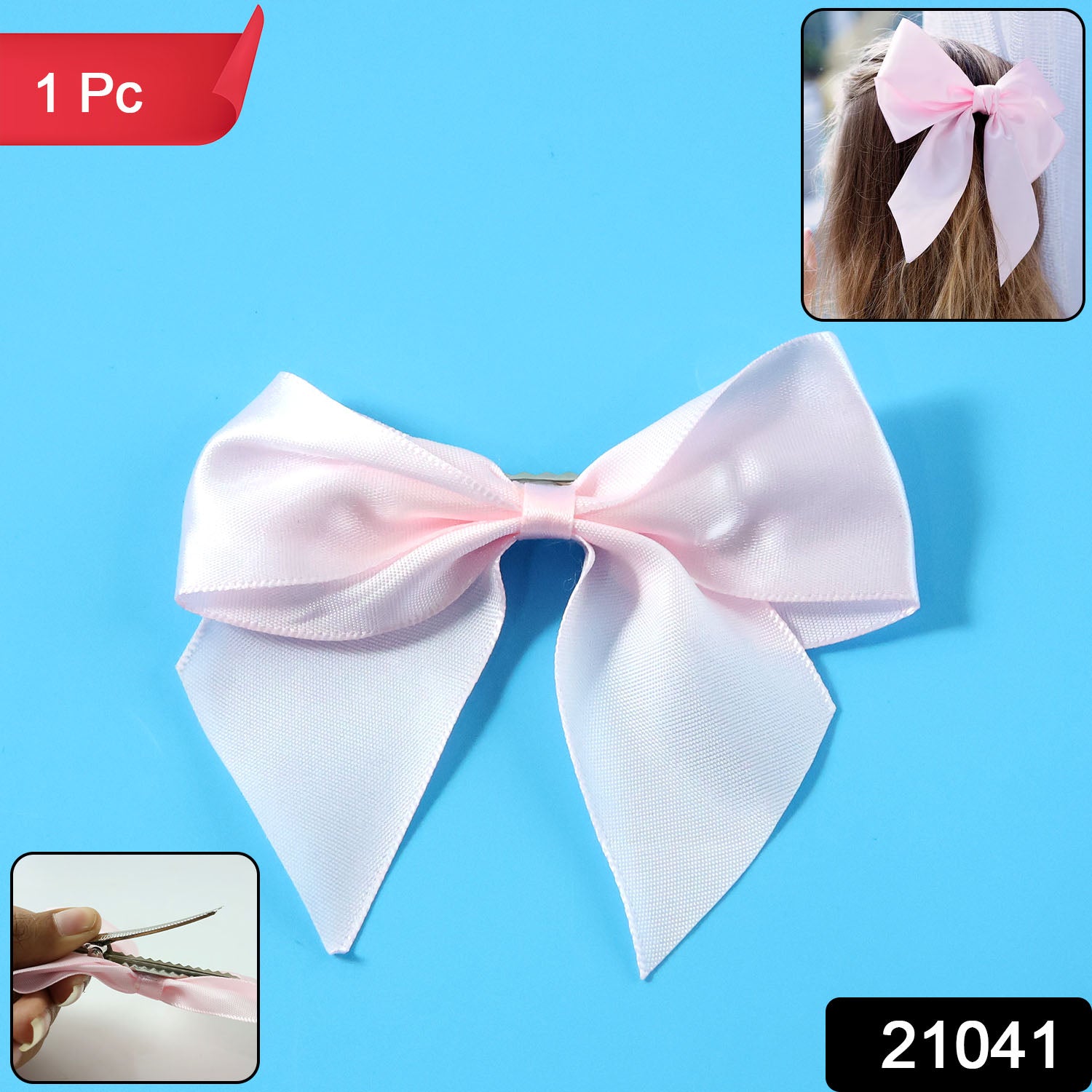 Satin Hair Bow Clip – Stylish & Comfortable Hair Accessory Secondary image