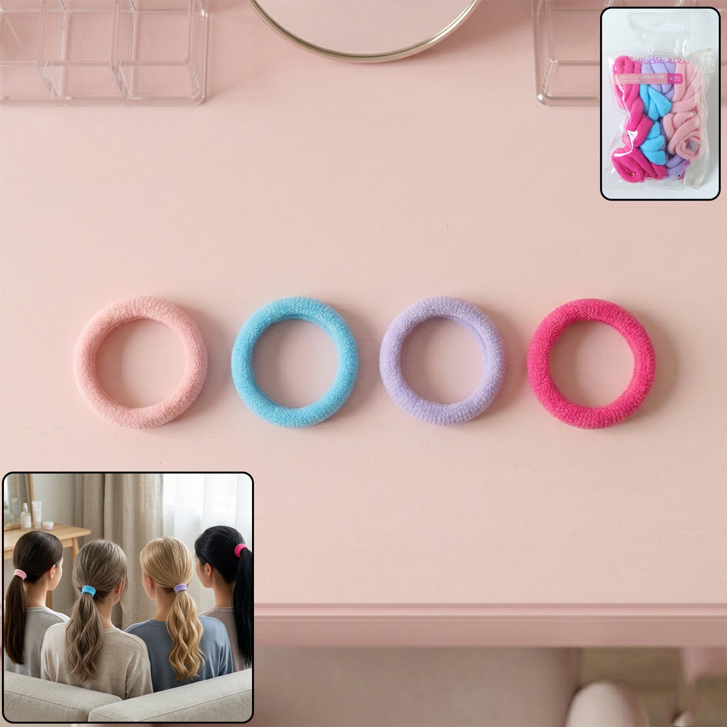 Elastic Hair Ties – Gentle, Durable & Convenient for Kids Secondary image