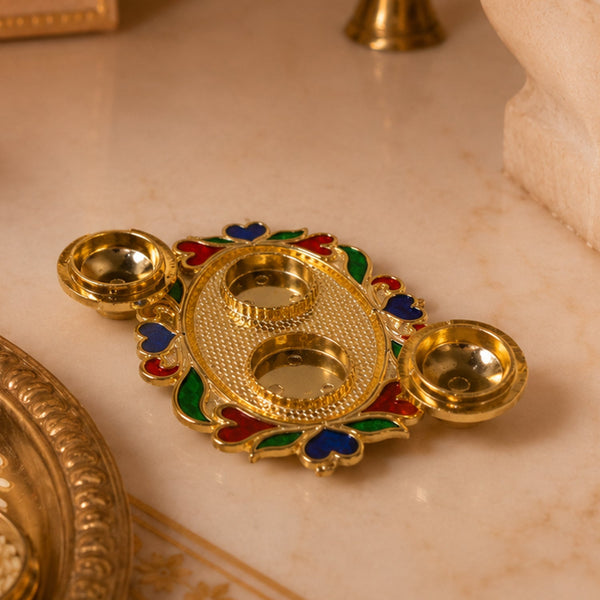 Ornate kankavati kumkum box for festivals and daily worship