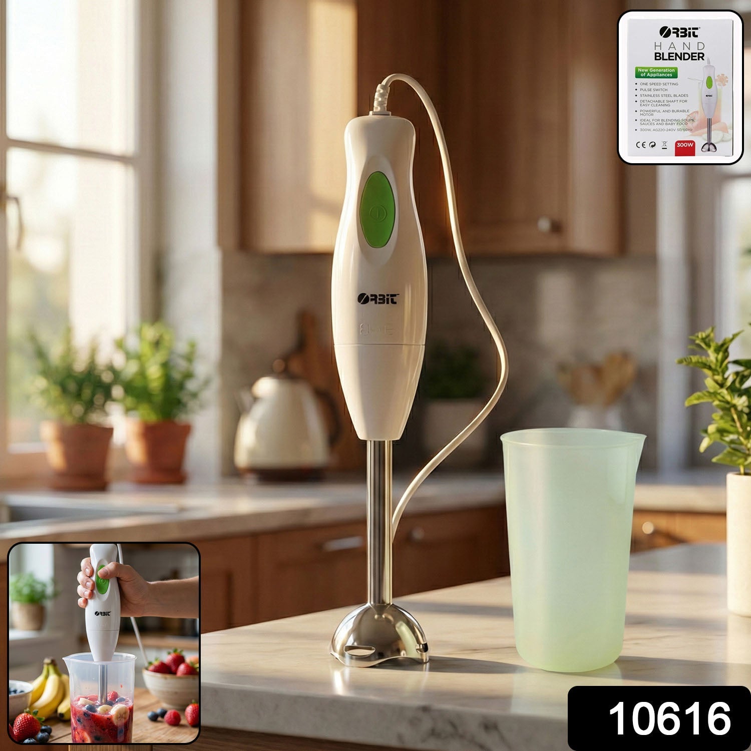 Electric Hand Blender – Stainless Steel Blade for Smooth Blending Secondary image