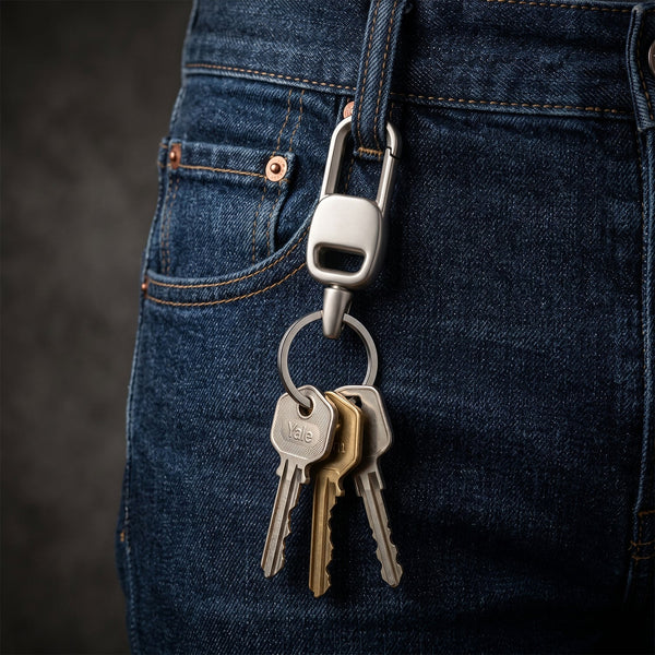 Compact and lightweight metal key holder with locking mechanism