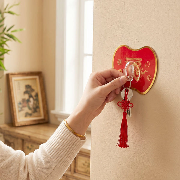 Decorative wall hanger hook with strong adhesive backing