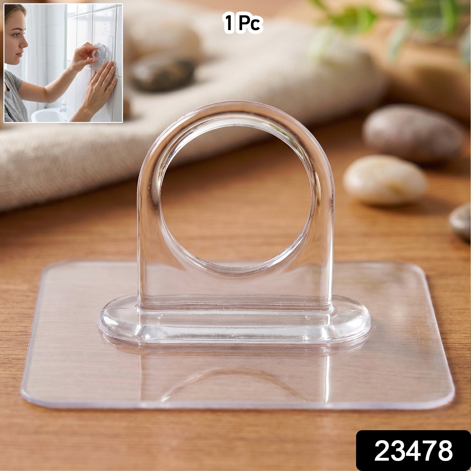 Clear Adhesive Wall Hook – Hassle-Free No-Drill Organization Secondary image