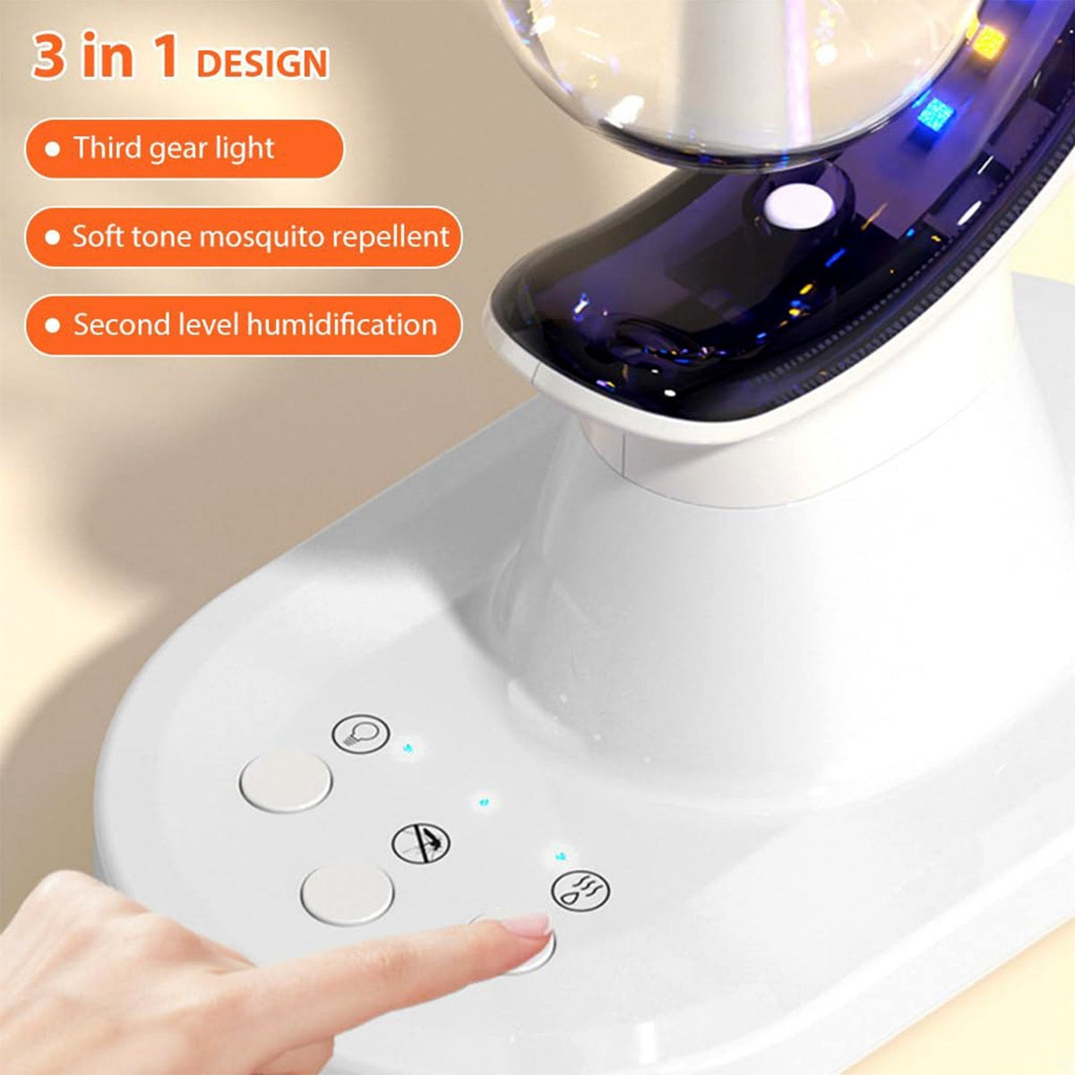3-in-1 Humidifier Lamp enhancing comfort in a modern living room. Main image