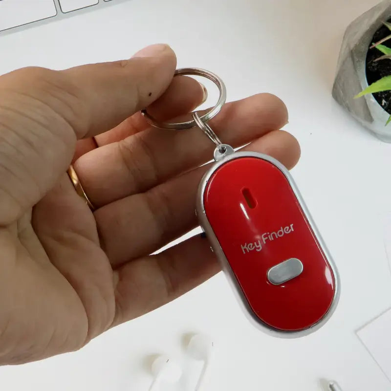 Anti-Lost Key Finder Whistle Keychain | Sound Activated LED Key Locator Alarm (1 Pc)