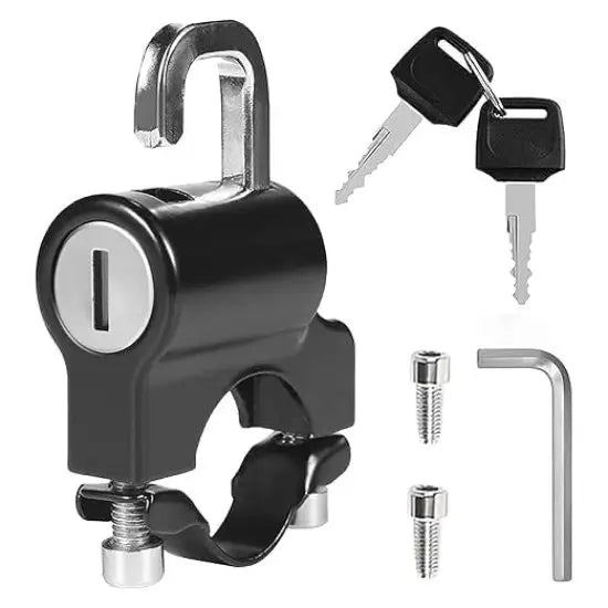 Bike Helmet Lock – Anti-Theft Security Lock with Keys for Motorcycle & Scooter