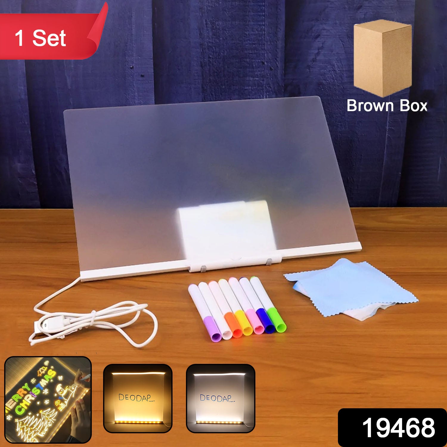 LED Acrylic Writing Board – USB Powered Illuminated Display Secondary image