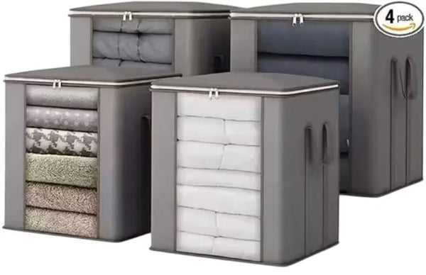 Non-Woven Saree Organizer Storage Bags (Pack of 4)