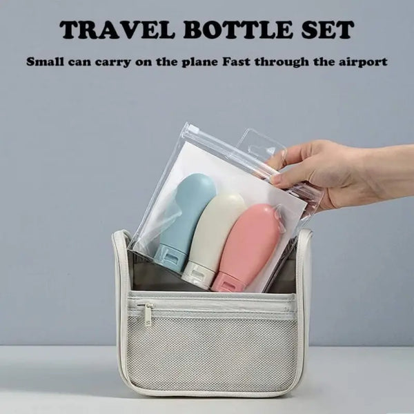 3 Pcs Travel Bottle Set 60 ML – Portable Refillable Travel Containers for Shampoo, Lotion & Toiletries
