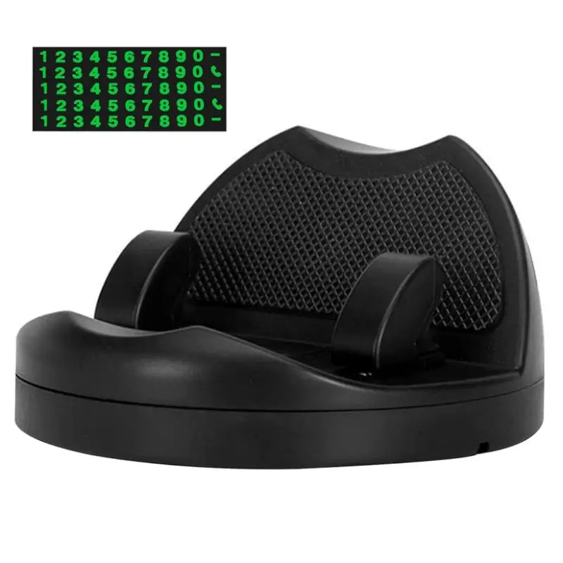 Car Phone Holder – 2-in-1 Anti-Slip Dashboard Mobile Stand with Temporary Parking Number Display