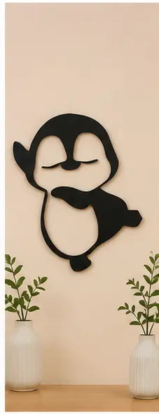 Cute Penguin Wooden Wall Art | Kids Room Wall Decor for Bedroom, Nursery & Playroom