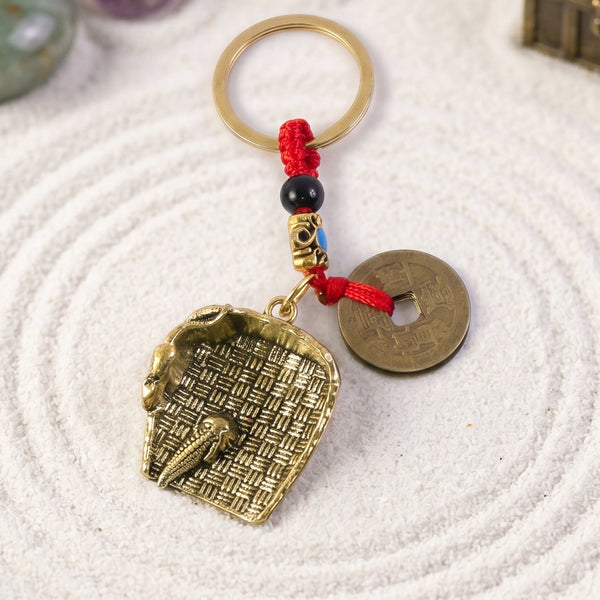 Keychain charm attached to keys, showing versatility