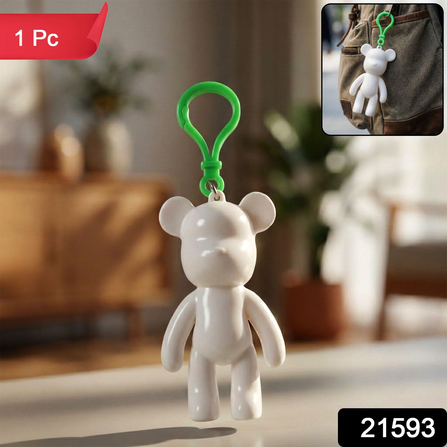Bear Shape Decorative Keychain – Cute & Practical Accessory Secondary image