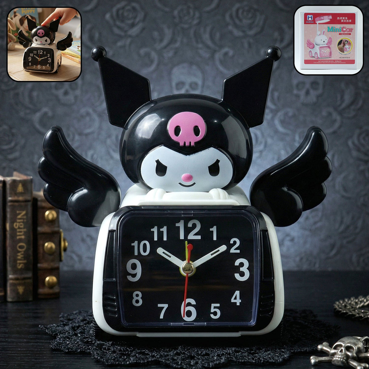 Colorful kids cartoon alarm clock with bright characters Main image