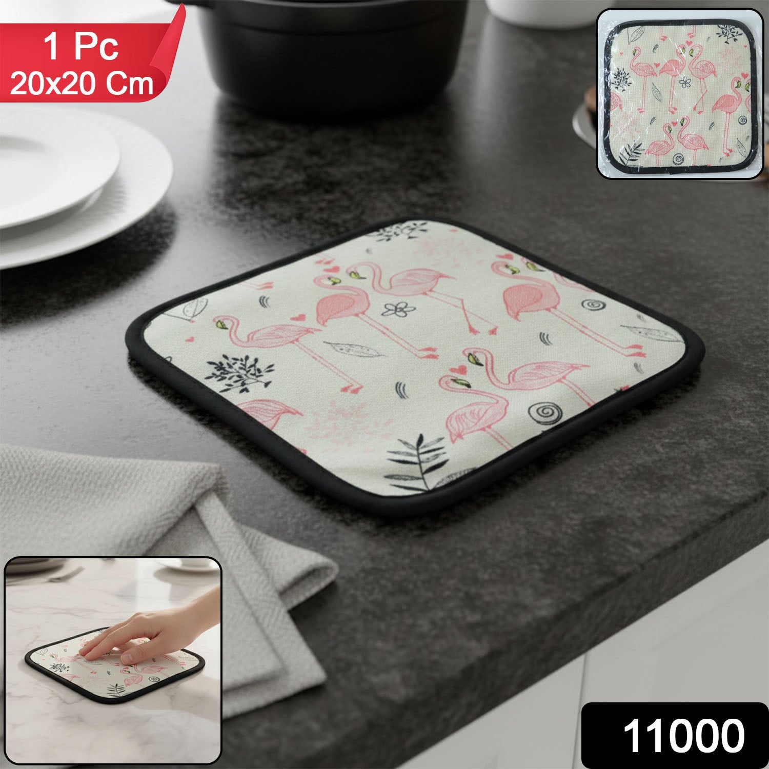 Heat Resistant Kitchen Pot Holder Mat – Stylish 20×20 cm Protector Secondary image